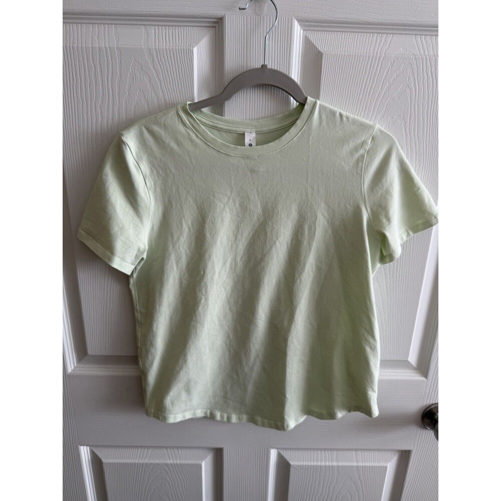 Lululemon Women’s Love Crew T Shirt Sz 6 Mint Moment Pima Cotton Active Tee